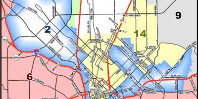达拉斯市议会区地图