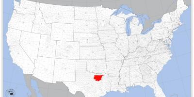 Dallas在美国地图