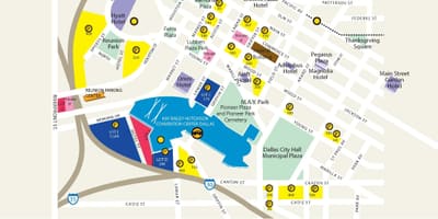 地图的医疗城市的达拉斯的地图