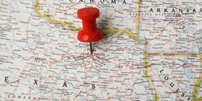 Dallas在地图上