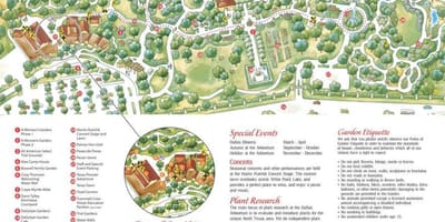 地图的达拉斯植物园