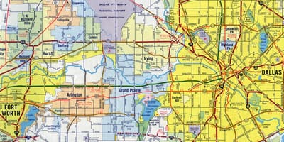 地图的道路达拉斯